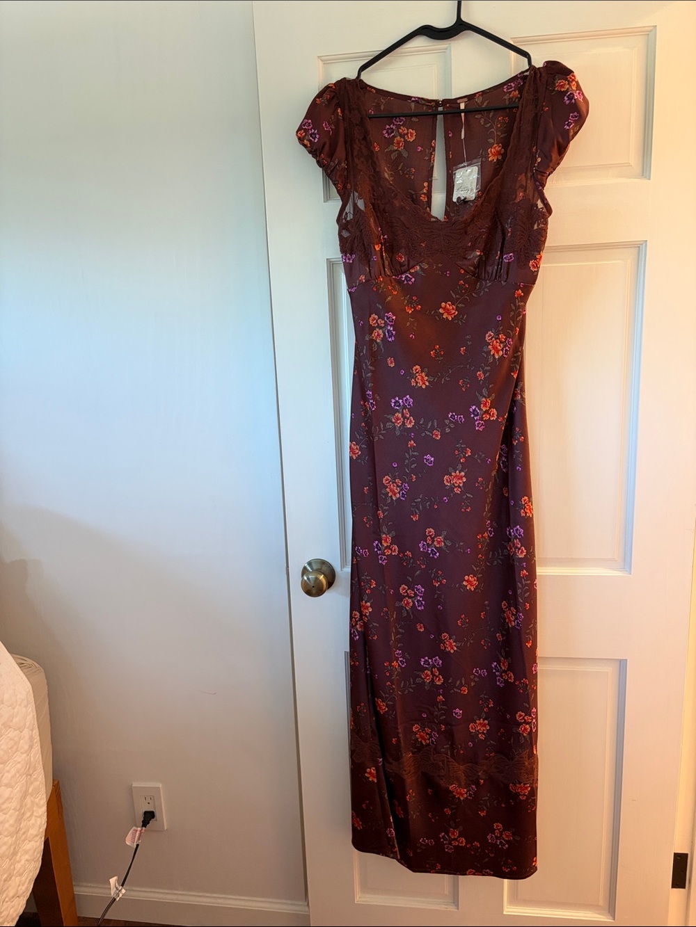 NWT Free People Butterfly Babe Maxi in brown combo - L
